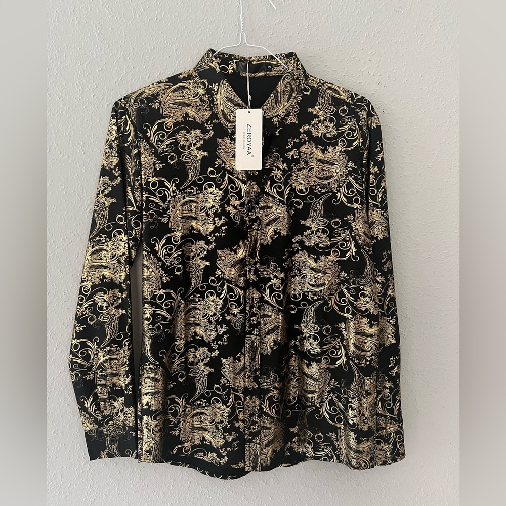 ZEROYAA metallic shirt